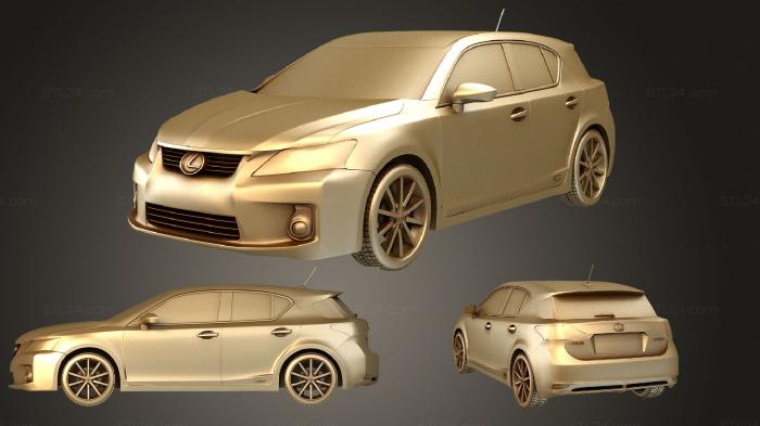 Автомобили и транспорт (Lexus CT 200h 2011, CARS_2249) 3D модель для ЧПУ станка